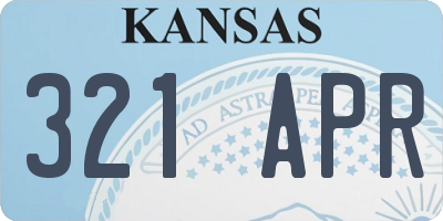 KS license plate 321APR