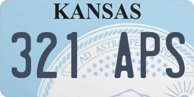 KS license plate 321APS