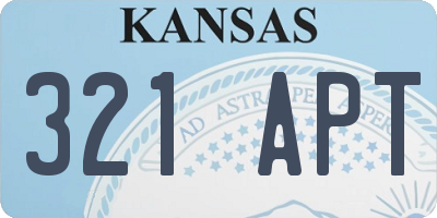 KS license plate 321APT