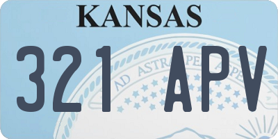 KS license plate 321APV