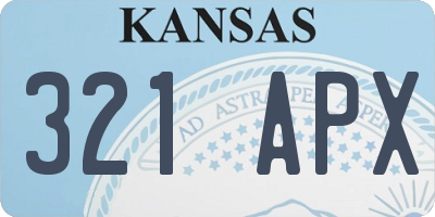 KS license plate 321APX