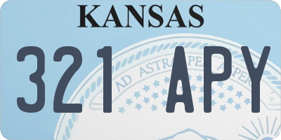 KS license plate 321APY