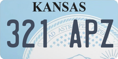 KS license plate 321APZ