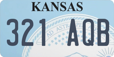 KS license plate 321AQB