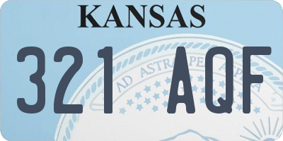 KS license plate 321AQF