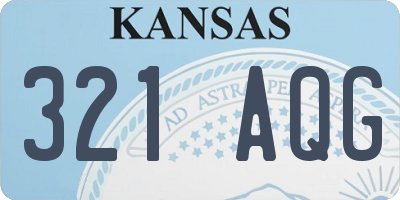 KS license plate 321AQG