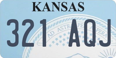 KS license plate 321AQJ