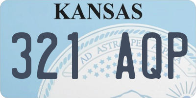 KS license plate 321AQP