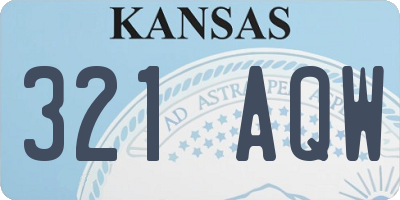 KS license plate 321AQW