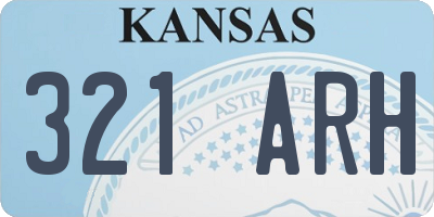 KS license plate 321ARH