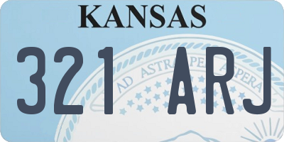 KS license plate 321ARJ