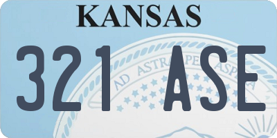 KS license plate 321ASE