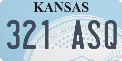 KS license plate 321ASQ