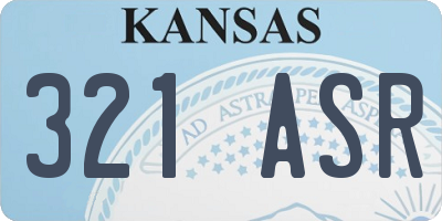 KS license plate 321ASR