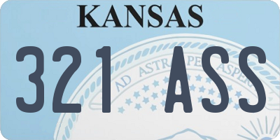 KS license plate 321ASS
