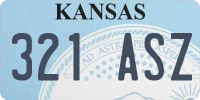 KS license plate 321ASZ