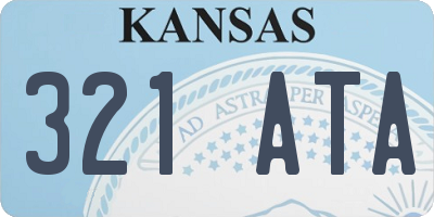 KS license plate 321ATA