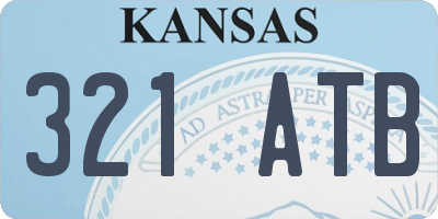 KS license plate 321ATB