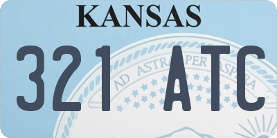 KS license plate 321ATC