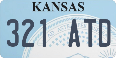 KS license plate 321ATD