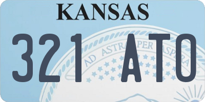 KS license plate 321ATO
