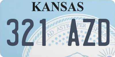 KS license plate 321AZD