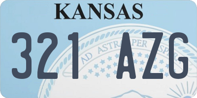 KS license plate 321AZG