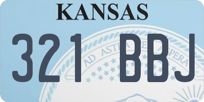 KS license plate 321BBJ