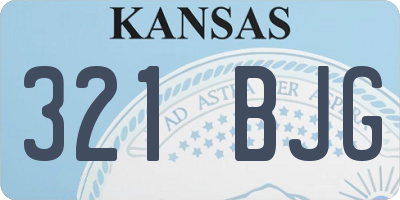 KS license plate 321BJG