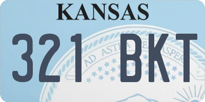 KS license plate 321BKT