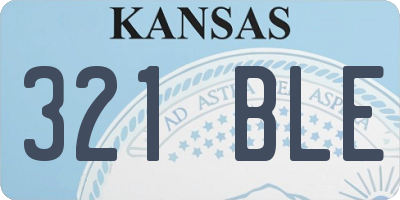 KS license plate 321BLE