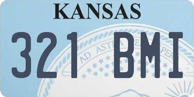 KS license plate 321BMI