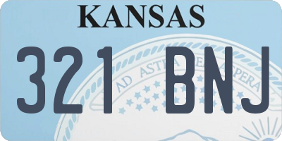 KS license plate 321BNJ