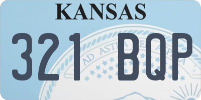 KS license plate 321BQP