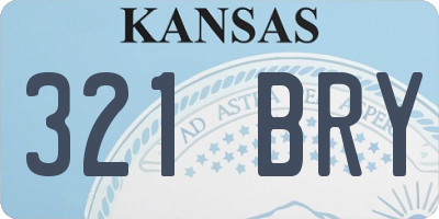 KS license plate 321BRY