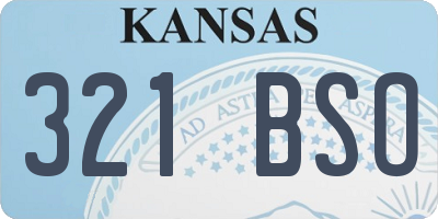 KS license plate 321BSO