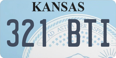 KS license plate 321BTI