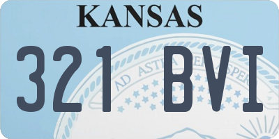 KS license plate 321BVI