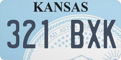 KS license plate 321BXK