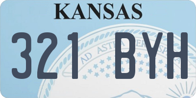 KS license plate 321BYH