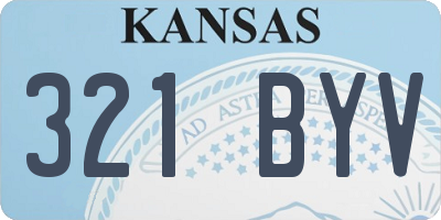KS license plate 321BYV