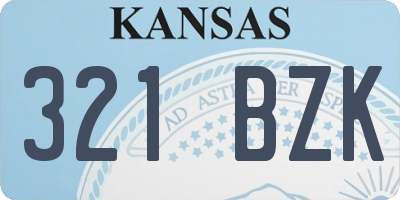 KS license plate 321BZK