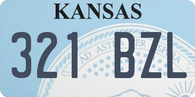 KS license plate 321BZL