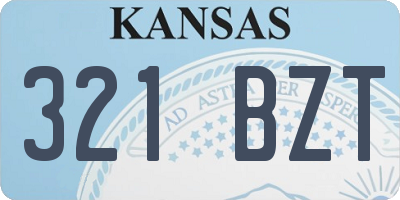 KS license plate 321BZT