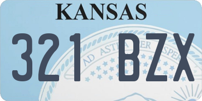 KS license plate 321BZX