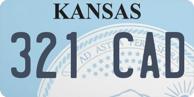 KS license plate 321CAD