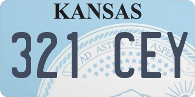 KS license plate 321CEY