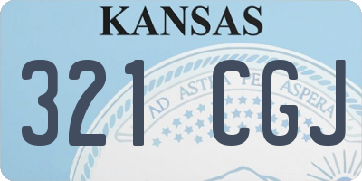 KS license plate 321CGJ