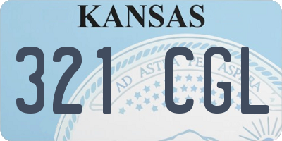 KS license plate 321CGL
