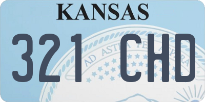 KS license plate 321CHD